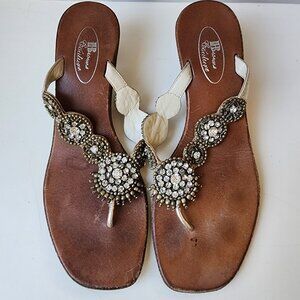 Browns Couture size 7 (size 37) kitten heel beaded shoes